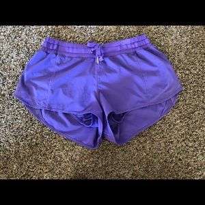 Lululemon Purple Hotty Hot Shorts size 10